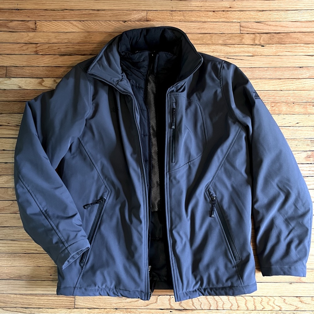 Performance Jacket, Full Zip, Convertible Hood, B… - image 2